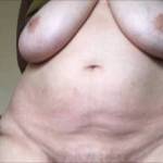 Starting by getting comfortable on the bathroom floor, to look at the pussy in front of me. Also occasionally looking up at the big tits she kindly put on show as well. All lovely :)