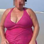 Another beach shot.  She shaves mostly during the summer.   Dirty comments welcomed.