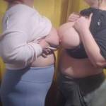 Comparing our big tits  who wants them