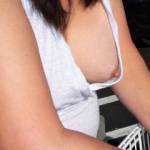 Oopsie, my boob and nipple exposed as I'm putting things from the shopping cart into the car