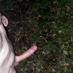 hard cock outside at night...