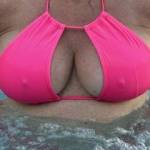 Sexy tits in hot tub