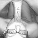 tryin to erase "ZOIG" with her mouth :)