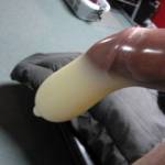 Condom full of huge load of cum