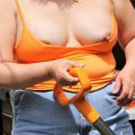 Wardrobe malfunction.  The girls popping out of my top