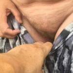 So keen to help, in her eagerness she unknowingly pulls at one hair on her pussy.