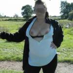 Tits out with people behind me!