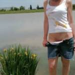 flashing by the lake!