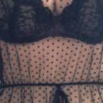 Trying on new lingerie