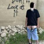 The wife said, stand here and take your dick out.