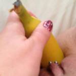 Just teasing with a little banana