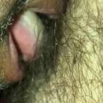 Eating the wife’s hairy pussy