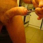 Wanking with my 9" sound inserted. Hope you like!