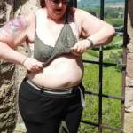 Flashing then getting dressed in the window of Ludlow Castle in full view of the town.