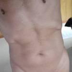 All smooth, shaved neck to toes