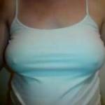 wifes large breasts through her t-shirt