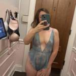 wife trying on some lingerie in dressing room. do you think she’s hot?