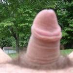 letting the lil pecker free in the outdoors