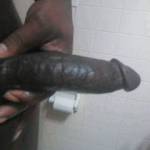 Big black dick out at work