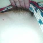 side view of wifes hairy pussy