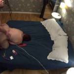 She's cuming from my dick in her ass.