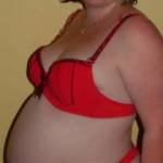 just about to get out of my bra and undies and get in the shower. hubby got a quick snap shot of my baby bump. do you think im sexy at 6 and a half months pregnanat?