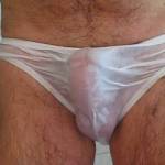 I love to see Mr. Floridaman's erect cock in very wet and very skimpy underwear-so sexy!!  From Mrs. Floridaman