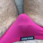 Is that the outline of Mr. F’s frenulum I see inside his undies?  From Mrs. Floridaman