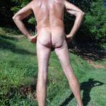 My naked butt outside in the sun!