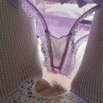 I like how the light shone through my panties and found this one sexy
