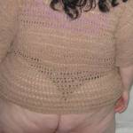 back view, wearing my new thong