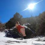 Sexy winter scene outdoor photoshoot