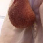 My balls  hanging out of my underwear.