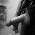 Homme Sexuelle - Noir et Blanc Classique: "It Slipped Out"