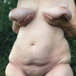 There she was, thinking she would just be posing for the photographer with her big tits out. Yet, 10 minutes after meeting, he somehow sweet-talked her into posing naked - holding her tits up, and hairy cunt in his many pictures ;)