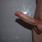A side-on view of my dick just before it was tugged to completion! Your turn!