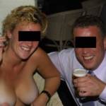 With a friend at a clothed male and naked female party long ago