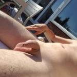 Sun in my garden and on my hot cock-so exciting thinking neighbours might see x