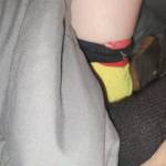 Milf secretly enjoys her husband's foot under the covers