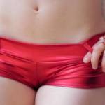 sporting my new red hot shorts from gitana xoxo