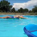 enjoying my backyard pool time