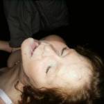 Here is my wife with a face full of some strangers cum all over her face.
