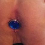 My balls hanging butt plugged