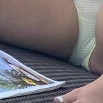 Showing her panties again