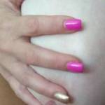 Beautiful well manicured hands, huge tits and nipples
