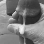 He came stroking his cock in the backyard.