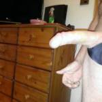 You did say you wanted to see it hard. Not quite full size but getting there.