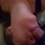 Wife sucking my cock while she pushes a big toy into her beautiful slit.