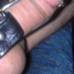 Tightly restrained in my new cage, with just my smooth balls exposed.  Ideas ladies n gents?