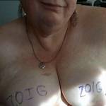 we love showing her tits on zoig